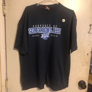 Super Bowl XLII adult blue tshirt